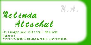 melinda altschul business card